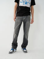 True Religion Super T Straight Grey Mid Rise Jeans