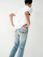 True Religion Men Super T Rocco Skinny Fit Light Wash Jeans