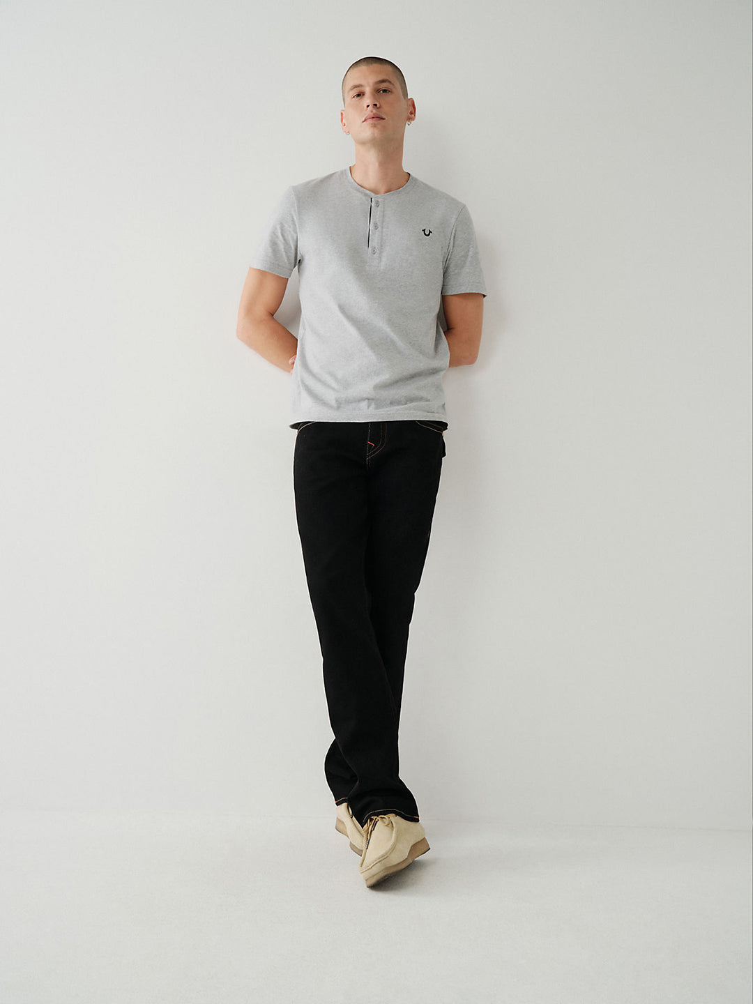 True Religion Classic Needle Straight Black Mid Rise Jeans