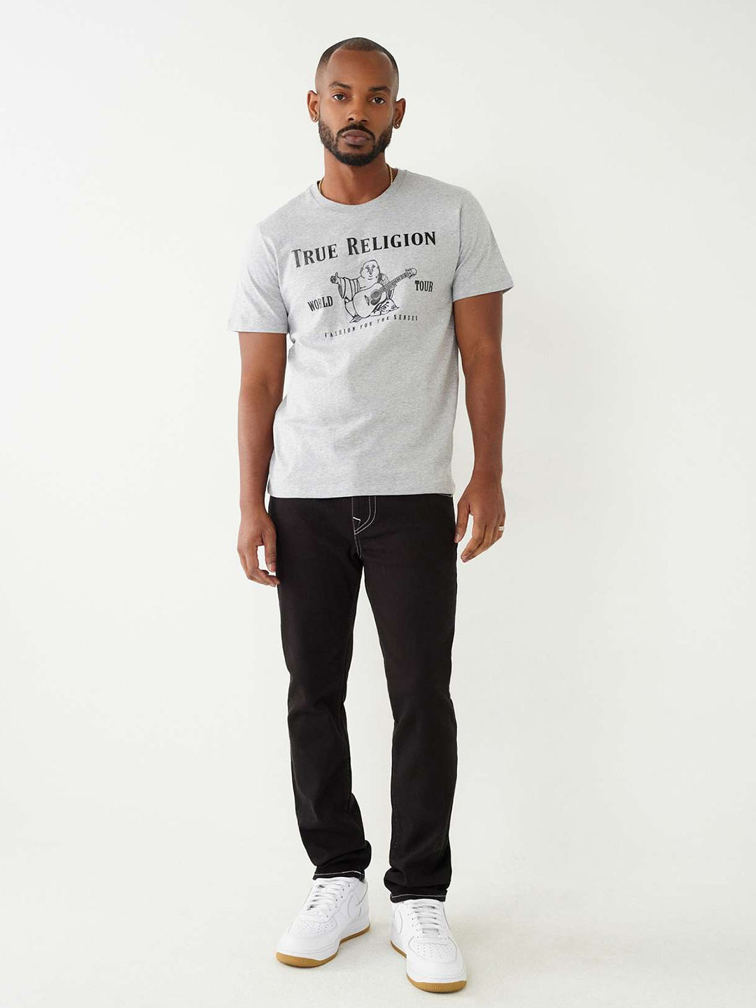 True Religion Men Black Slim Fit Solid Jeans