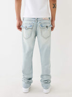 True Religion Men Blue Solid Straight Fit Mid-Rise Jeans