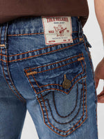 True Religion Men Blue Super T Ricky Jeans