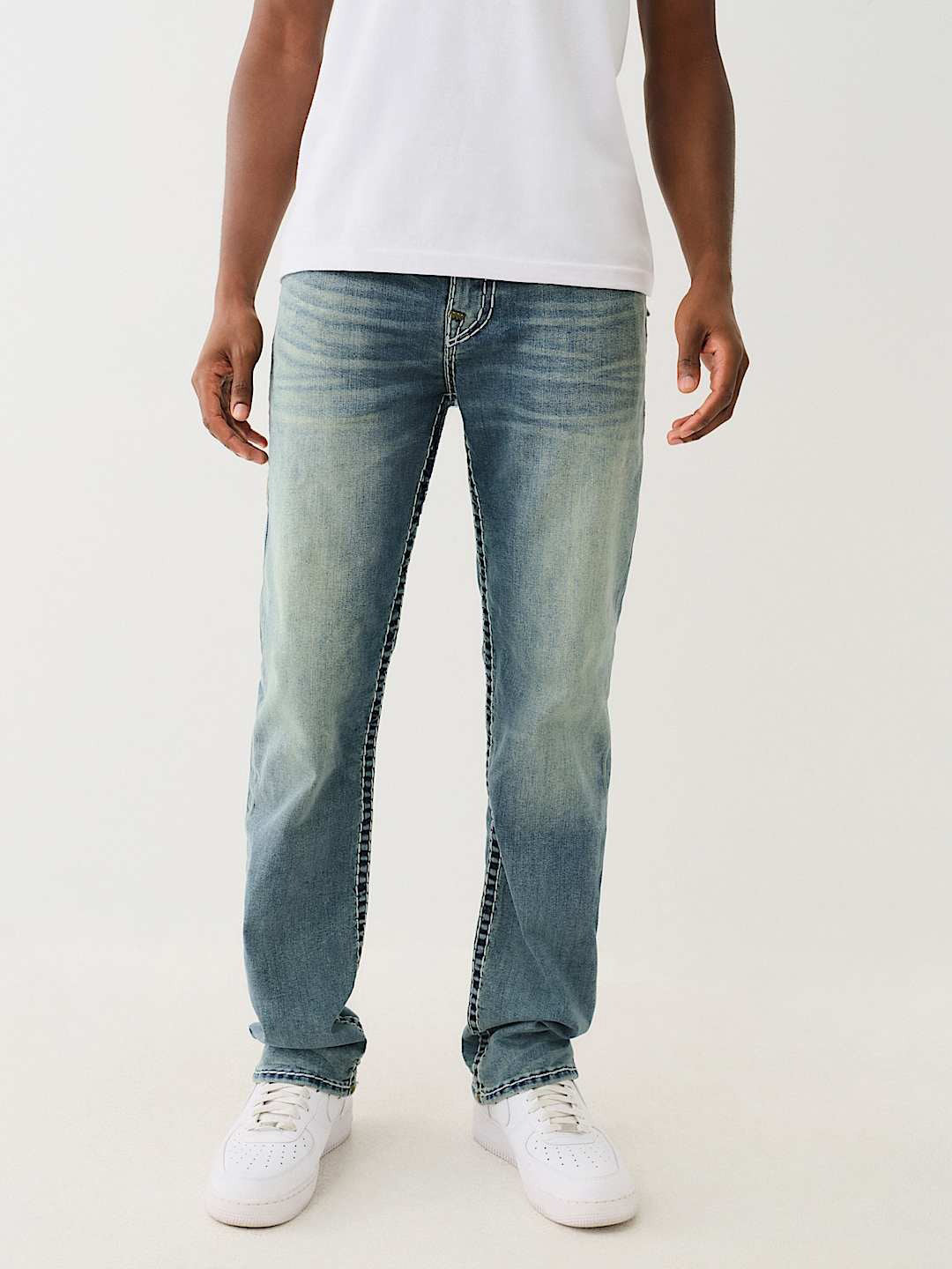 True Religion Men Blue Super T Ricky Jeans