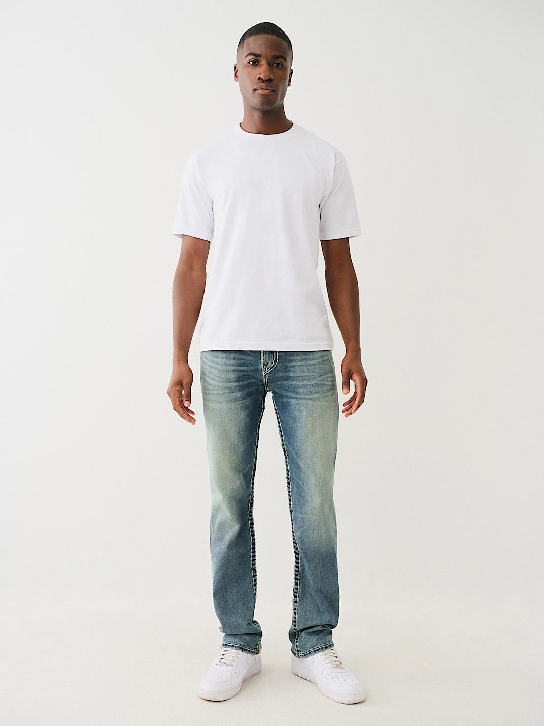 True Religion Men Blue Super T Ricky Jeans
