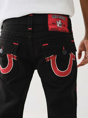 True Religion Men Black Super T Ricky Jeans