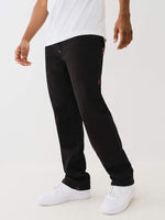 True Religion Men Black Straight Fit Solid Jeans