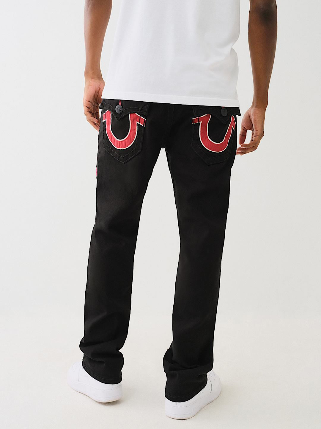 True Religion Men Black Super T Ricky Jeans