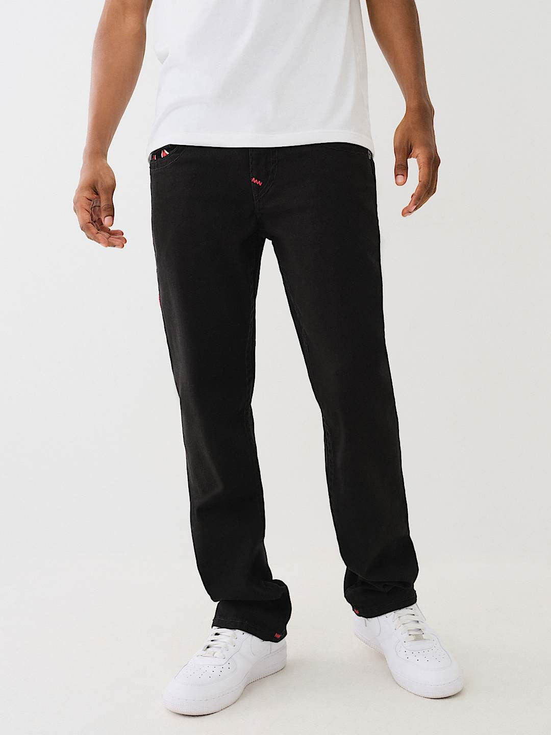 True Religion Men Black Super T Ricky Jeans