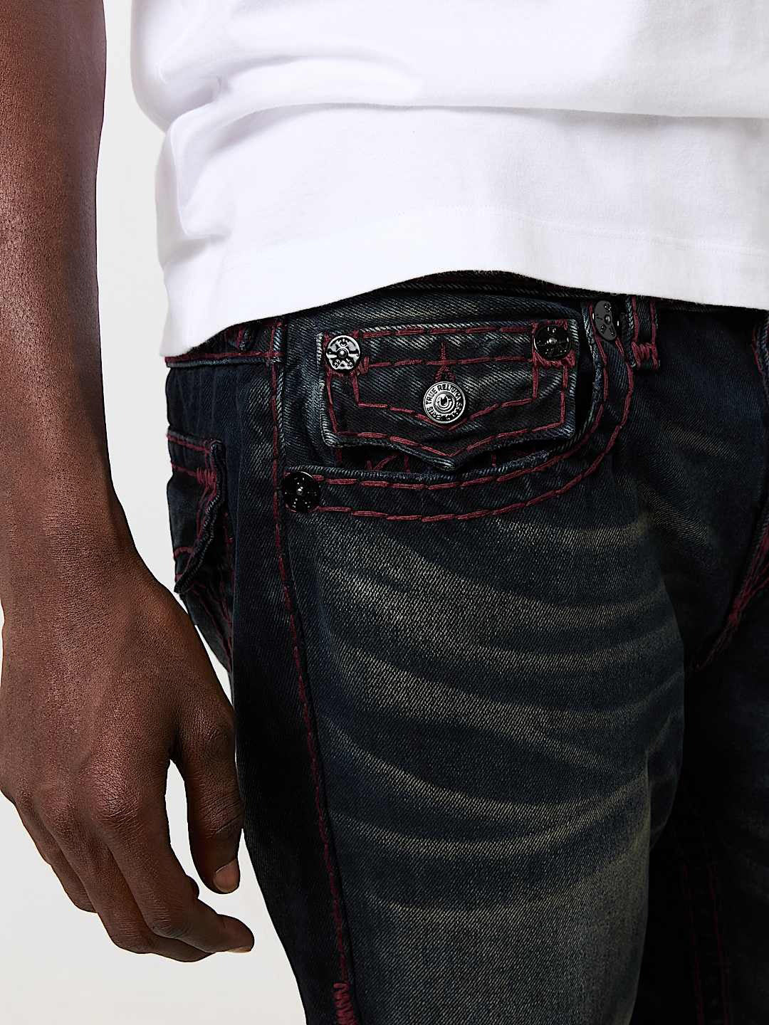 True Religion Men Blue Super T Rocco Jeans