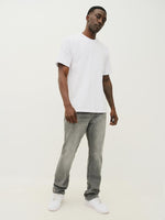 True Religion Men Grey Straight Fit Washed Jeans