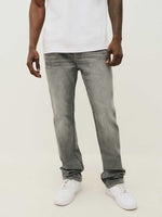 True Religion Men Grey Straight Fit Washed Jeans