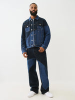True Religion Men Blue Flare Fit Washed Jeans