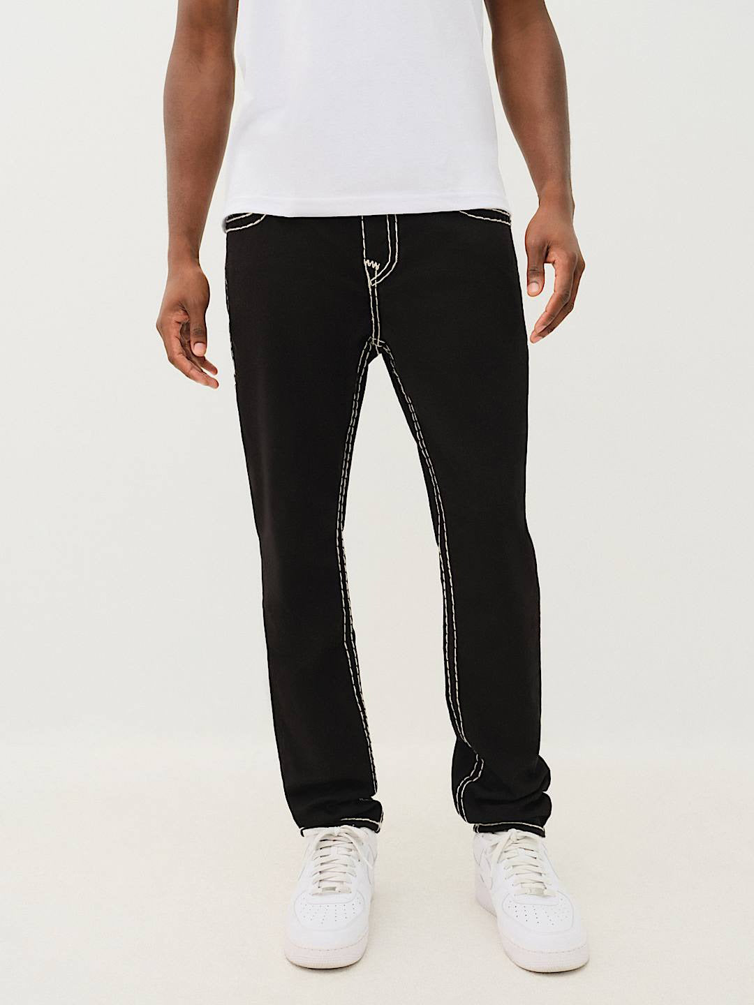 True Religion Men Black Slim Fit Solid Jeans