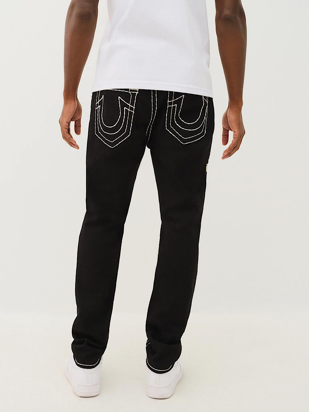True Religion Men Black Slim Fit Solid Jeans