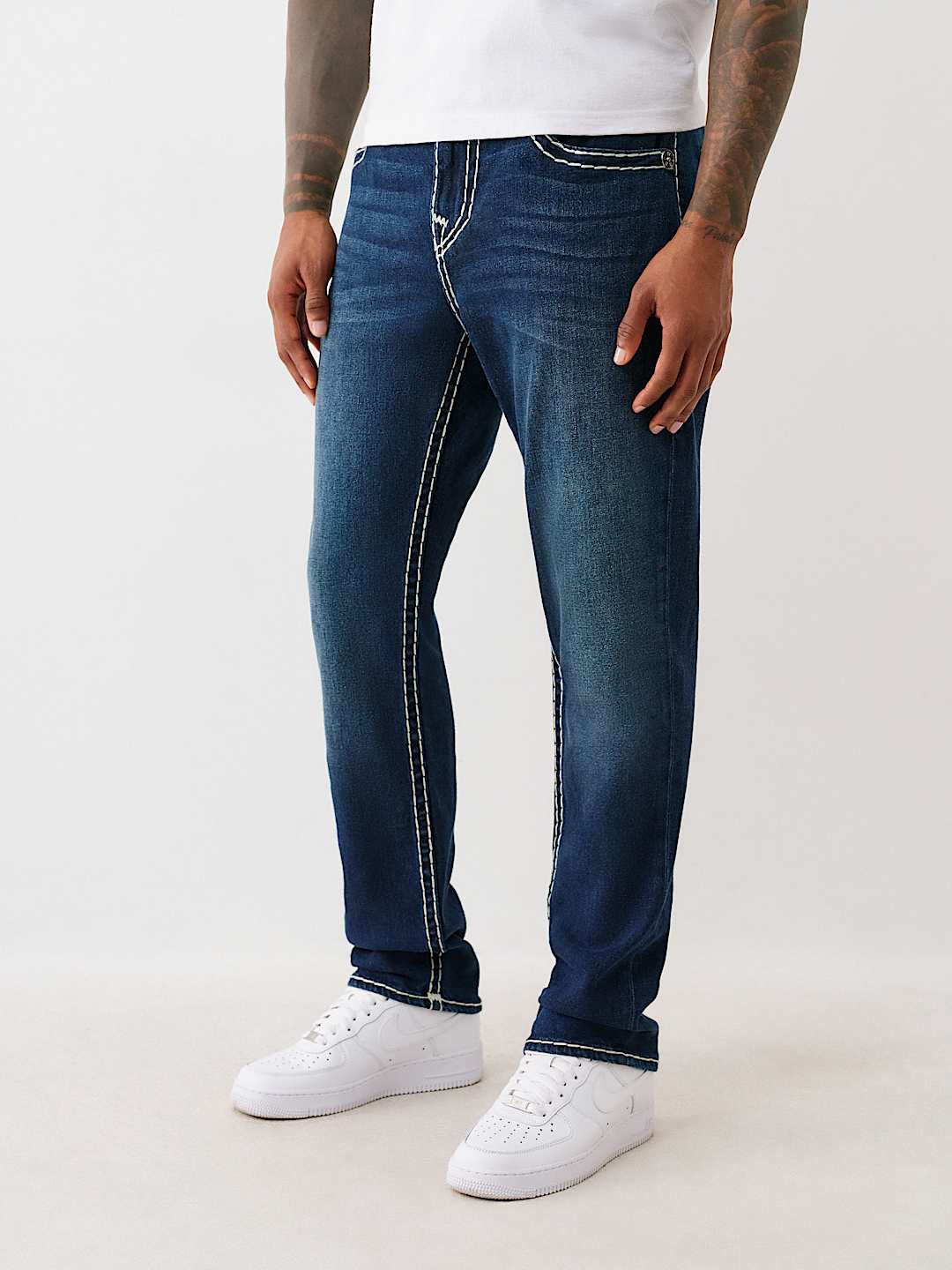 Men super t rocco slim fit dark wash jeans
