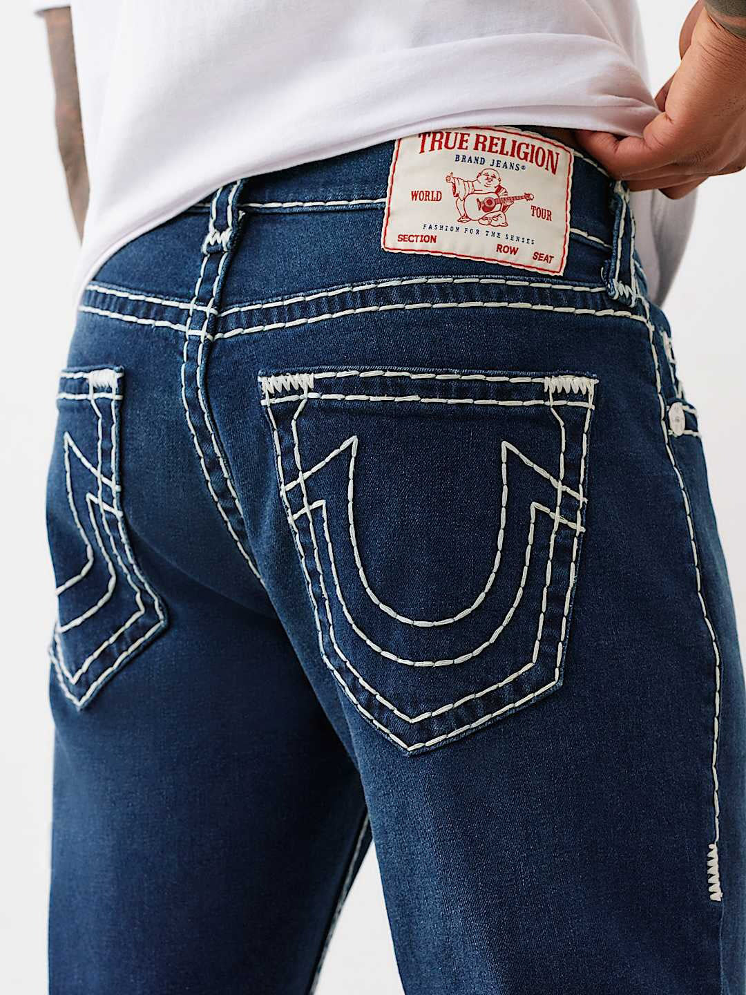 Men super t rocco slim fit dark wash jeans