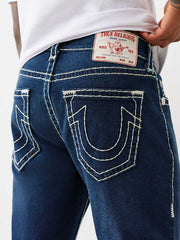 True Religion Men SUPER T Rocco Slim Fit Dark Wash Jeans