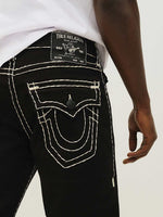 True Religion Men Black Boot Cut Solid Jeans