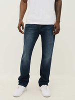 True Religion Men Blue Straight Fit Washed Sn Ricky Jeans