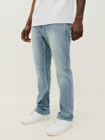True Religion Men Blue Straight Fit Washed Jeans