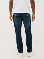 True Religion Men Blue Skinny Fit Washed Jeans