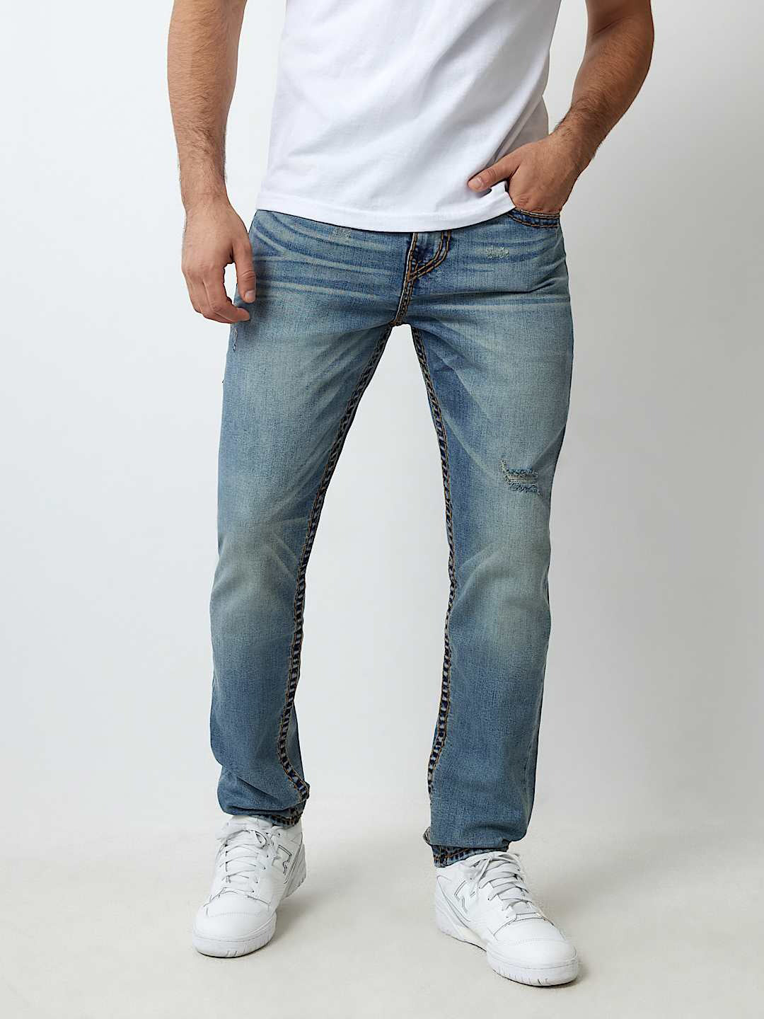 True Religion Men Blue Super T Rocco Jeans