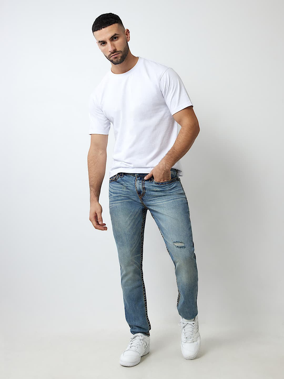 True Religion Men Blue Super T Rocco Jeans
