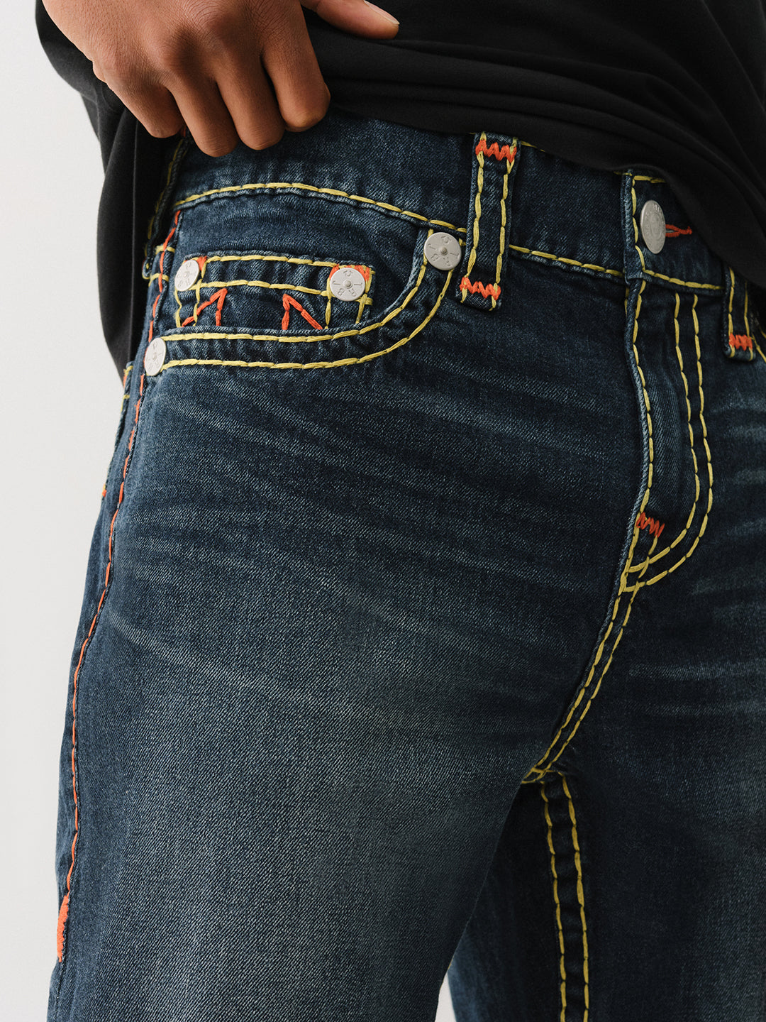 True Religion Men SUPER T Rocco Slim Fit Dark Wash Jeans
