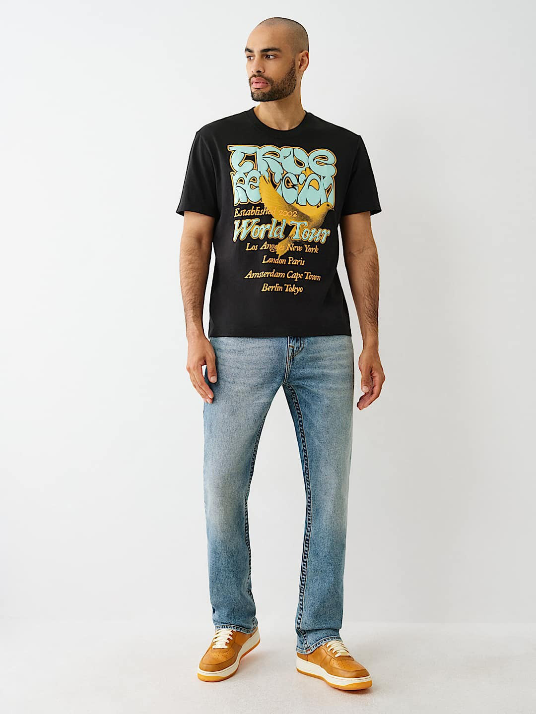 True Religion Men Blue Straight Fit Jeans