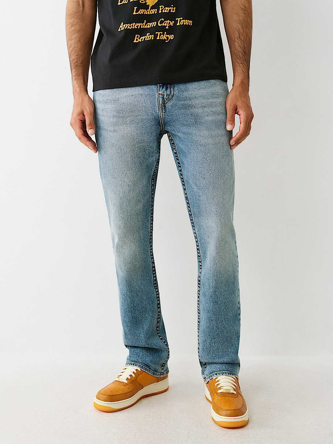 True Religion Men Blue Straight Fit Jeans