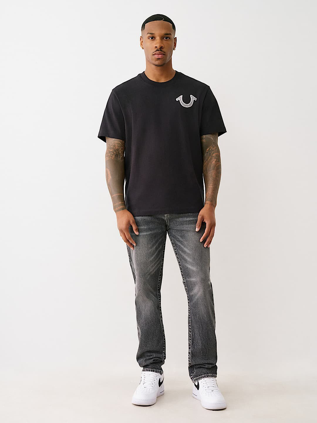 True Religion Men SN Rocco Slim Fit Pure Cotton Mid Rise Jeans