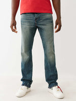 True Religion Men Blue Straight Fit Washed Sn Ricky Jeans