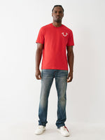 True Religion Men Blue Straight Fit Washed Sn Ricky Jeans