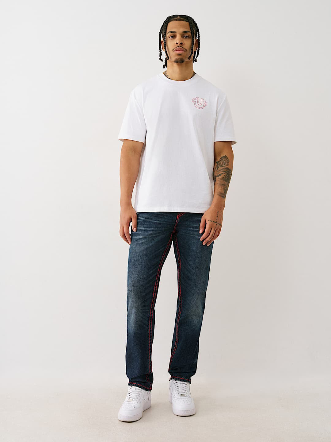 True Religion Men SUPER T Rocco Slim Fit Dark Wash Jeans