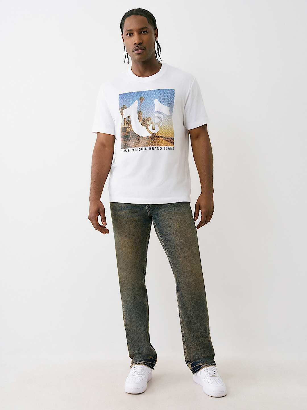 True Religion Men Brown SN Ricky Jeans