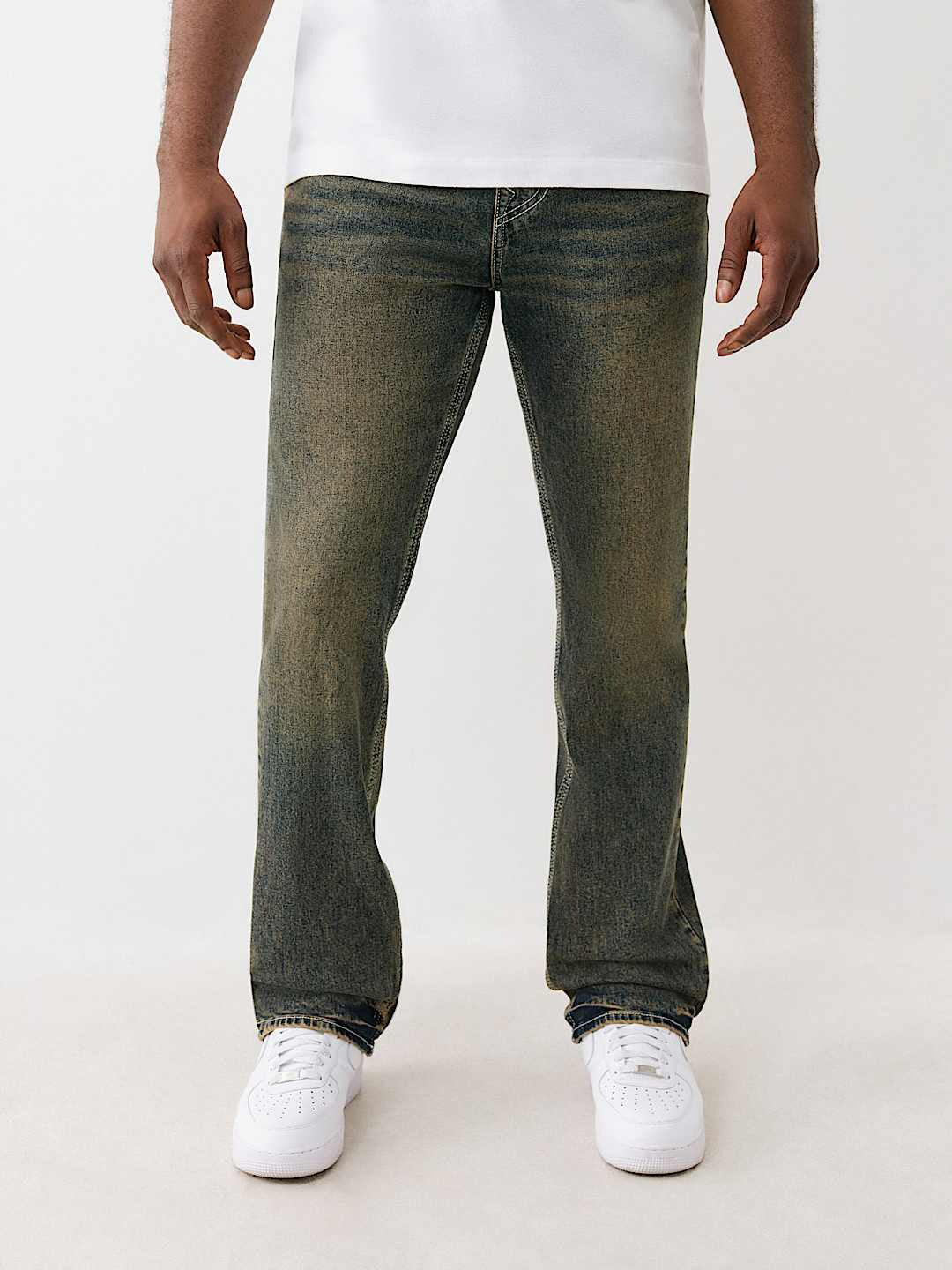 True Religion Men Brown SN Ricky Jeans