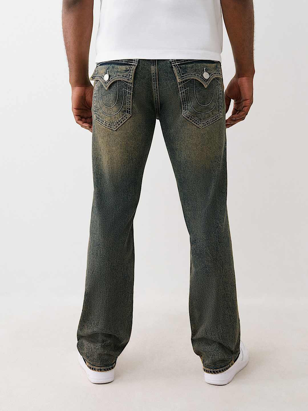 True Religion Men Brown SN Ricky Jeans