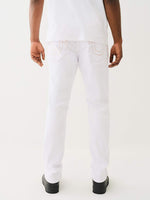 True Religion Men White Slim Fit Solid Jeans