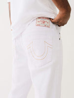 True Religion Men White Slim Fit Solid Jeans