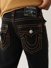True Religion Men Black Super T Ricky Jeans