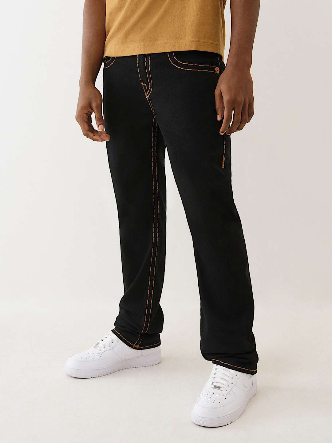 True Religion Men Black Super T Ricky Jeans