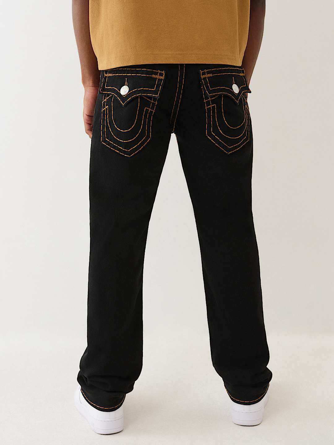 True Religion Men Black Super T Ricky Jeans
