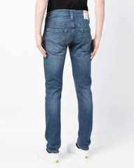 True Religion Mens SN Tony Skinny Fit Blue Mid Rise Jeans