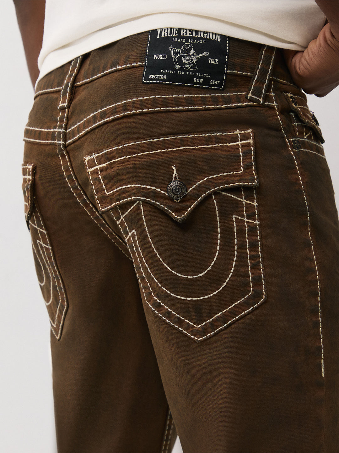 Men brown straight fit big t ricky jeans