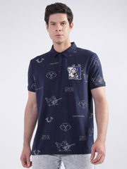 True Religion Peacoat Fashion Logo Regular Fit Polo Tshirt