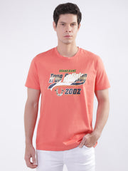 True Religion Coral Fashion Logo Regular Fit Tshirt