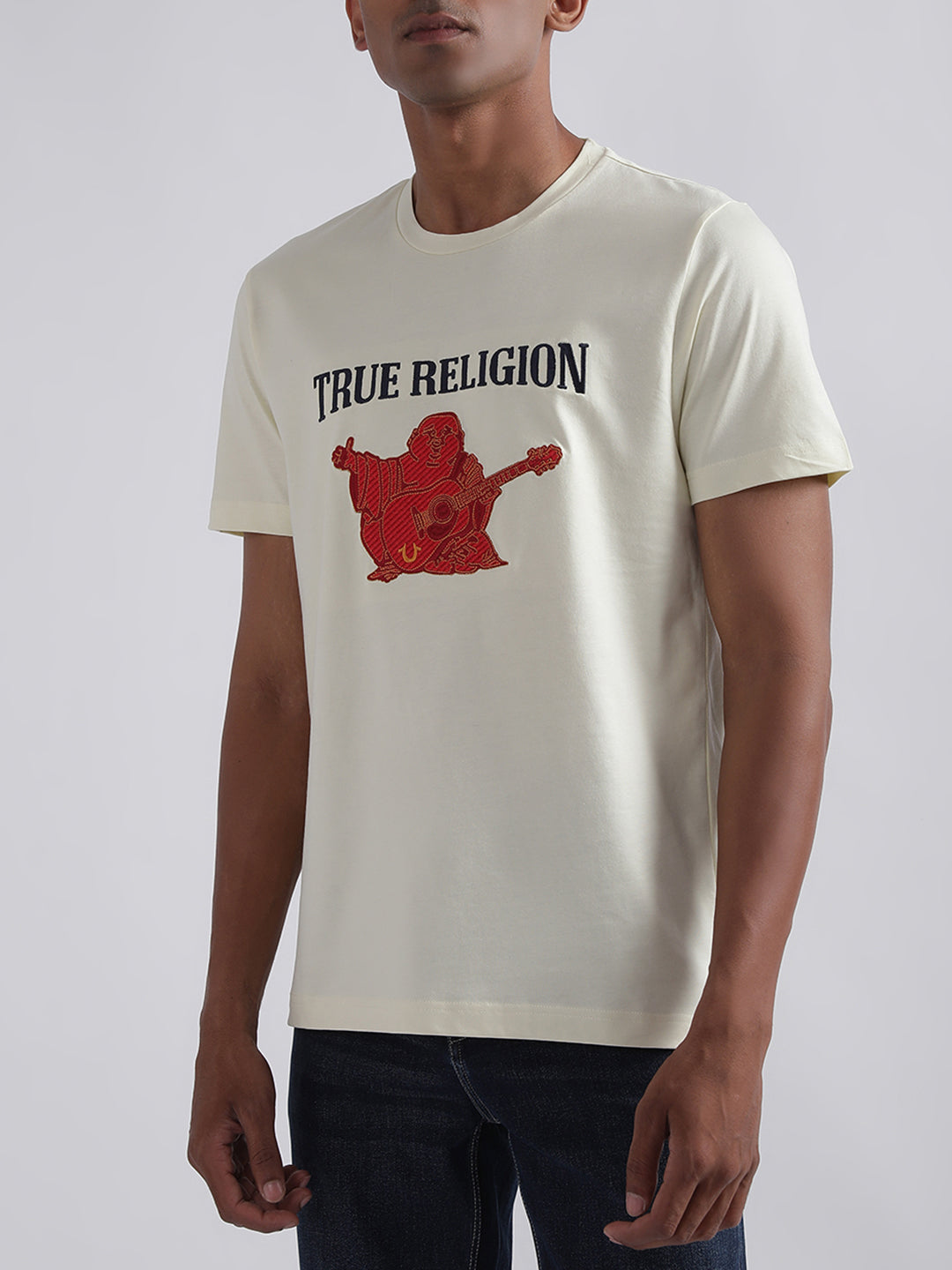 Yellow logo regular fit tshirt