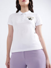 True Religion White Fashion Logo Regular Fit Polo Tshirt