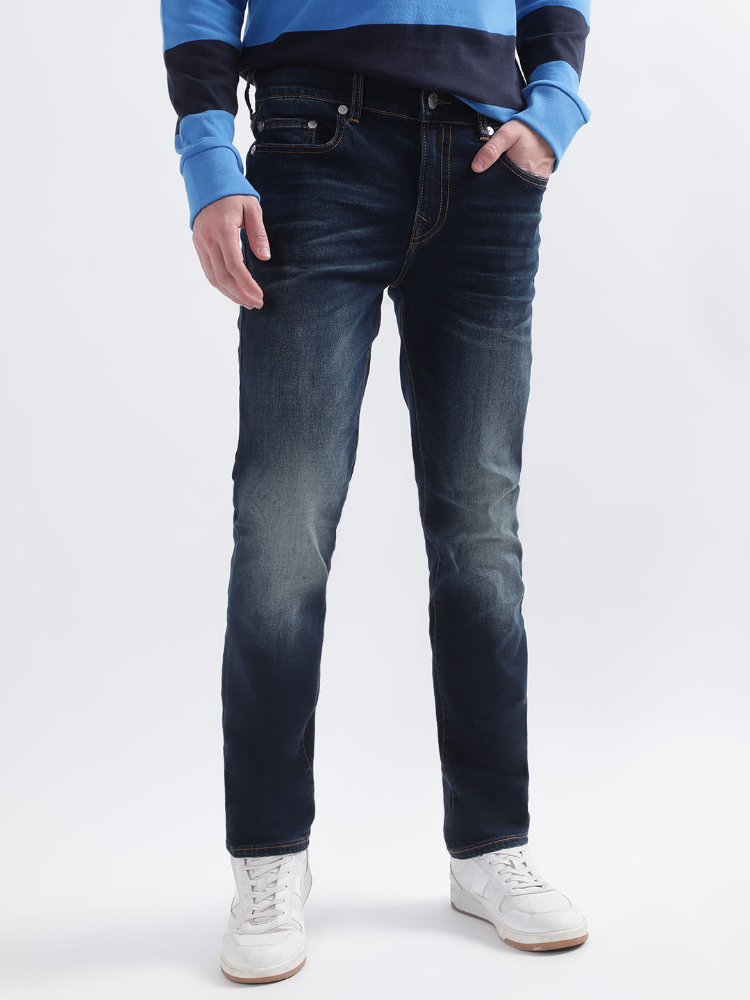 Men sn rocco skinny fit medium wash jeans