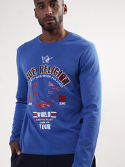 True Religion Dazzling Blue Logo Regular Fit Tshirt